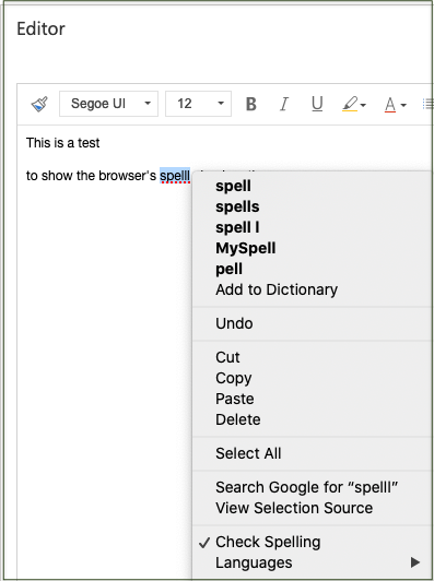 browser spell check example