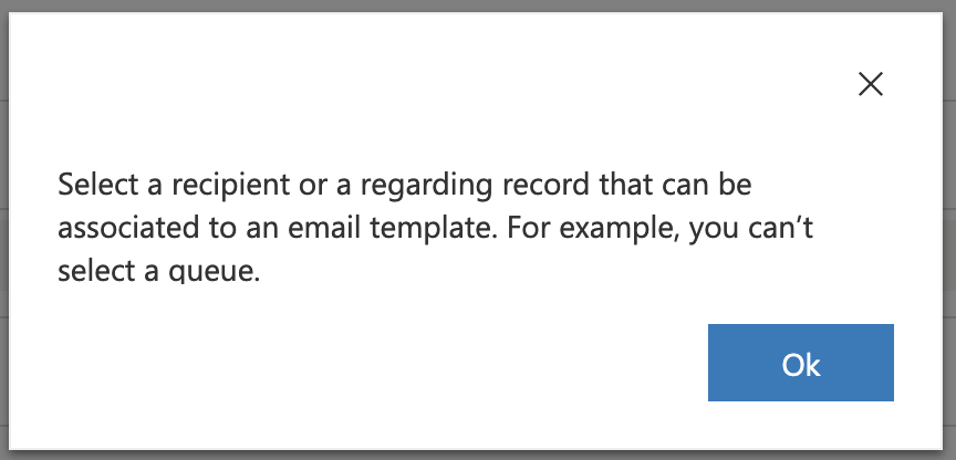 email template error